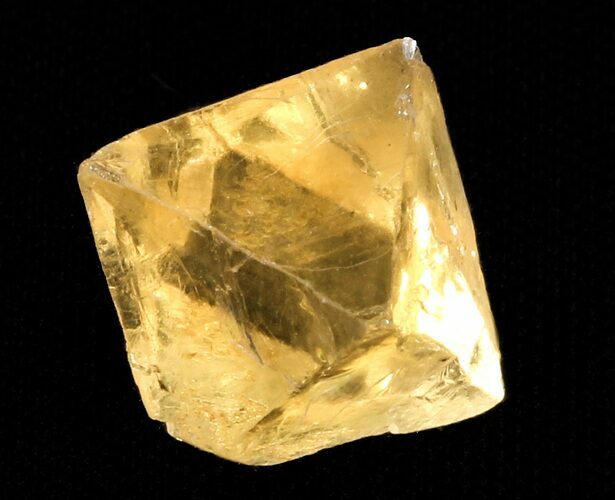 Yellow, Cleaved Fluorite Octahedron - Illinois #37821